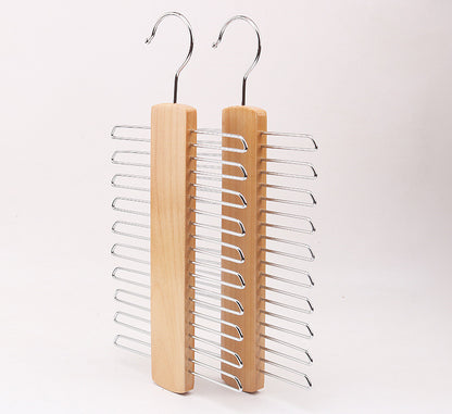 Solid Wood Hanger, Clothing Store Rotating Tie Rack, Wooden Tie Rack, Drying Rack