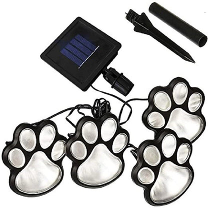 Led Solar Cute Cat Plug In The Ground Light 4 LED Bear Claw Scene Lights