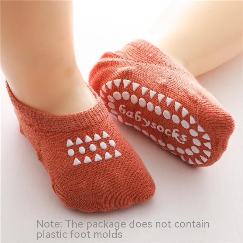 Children's Spring And Summer New Thin Anti-slip Ankle Socks Solid Color Room Socks