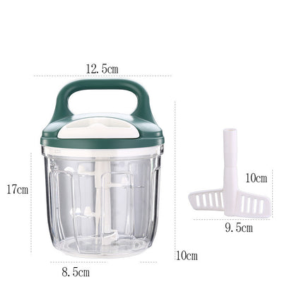 Multi-function manual food processor