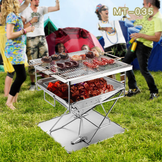 Stainless Steel Folding Fire Table Barbecue Oven