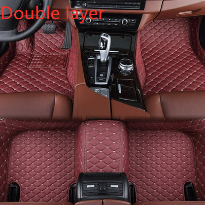 Fully Surrounded Car Leather Floor Mat Pad All Weather Protection