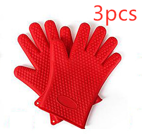 Food Grade Silicone Heat Resistant BBQ Glove Silicone Oven Mitts