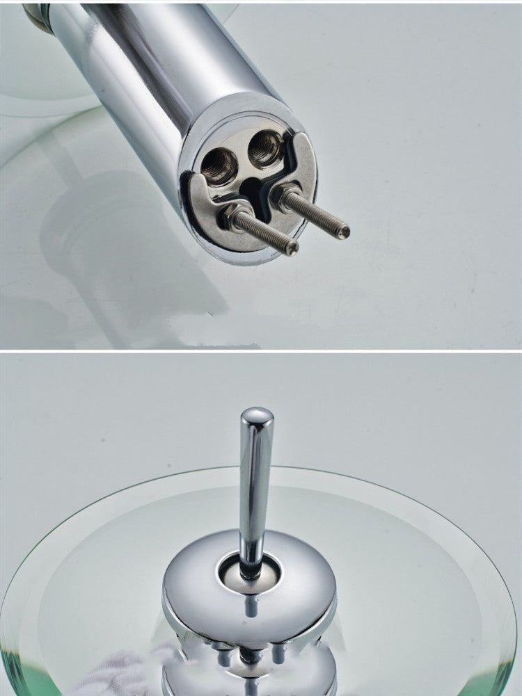 Hardware Bathroom Hot And Cold Waterfall Faucet Household