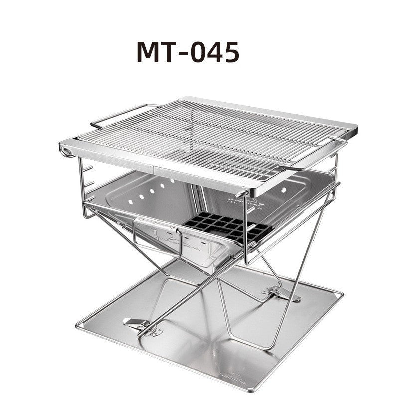 Stainless Steel Folding Fire Table Barbecue Oven