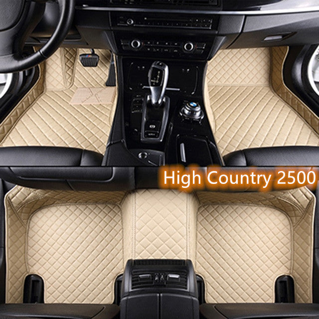 Fully Surrounded Car Leather Floor Mat Pad All Weather Protection