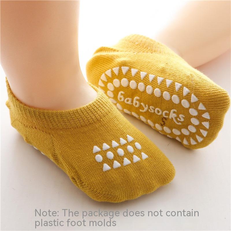 Children's Spring And Summer New Thin Anti-slip Ankle Socks Solid Color Room Socks