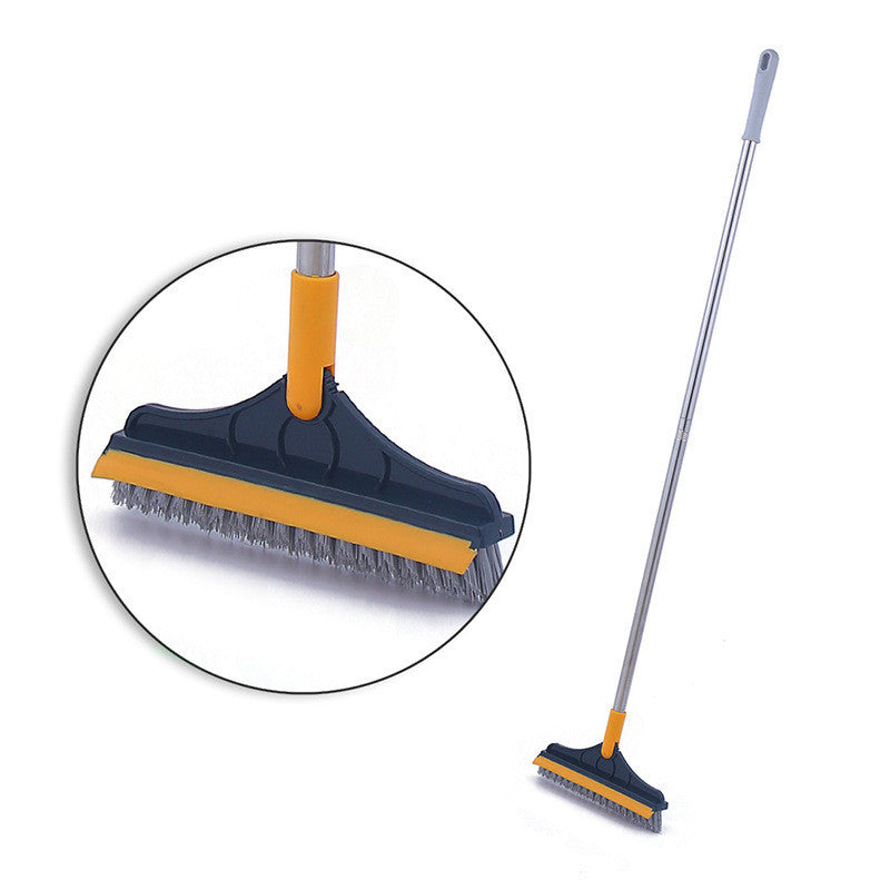 Floor Gap Cleaning Bristles Brush V-broom Rubber Wiper Glass Bathroom Toilet Tile Water Drying Dust Pet Hair Household Scraper