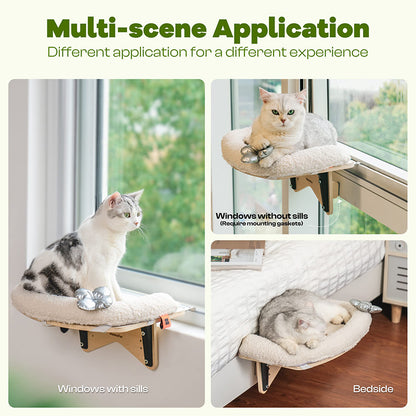 Mewoofun Durable Cat Window Perch With Soft Mat For Indoor Cats Holds Up To 25 Lbs And Provides A Stable Hammock For Your Cat