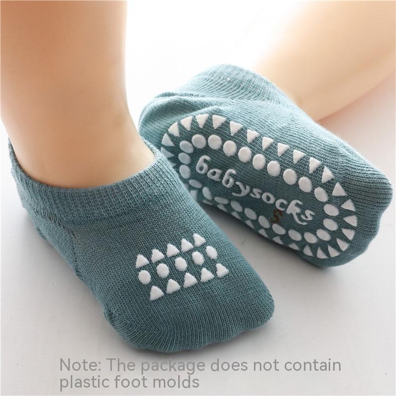 Children's Spring And Summer New Thin Anti-slip Ankle Socks Solid Color Room Socks