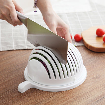 Salad Cutter Fruit Salad Cutting Bowl