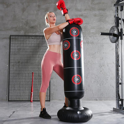 Pvc Thick Tumbler Inflatable Fitness Boxing Column 1.6 Meters High