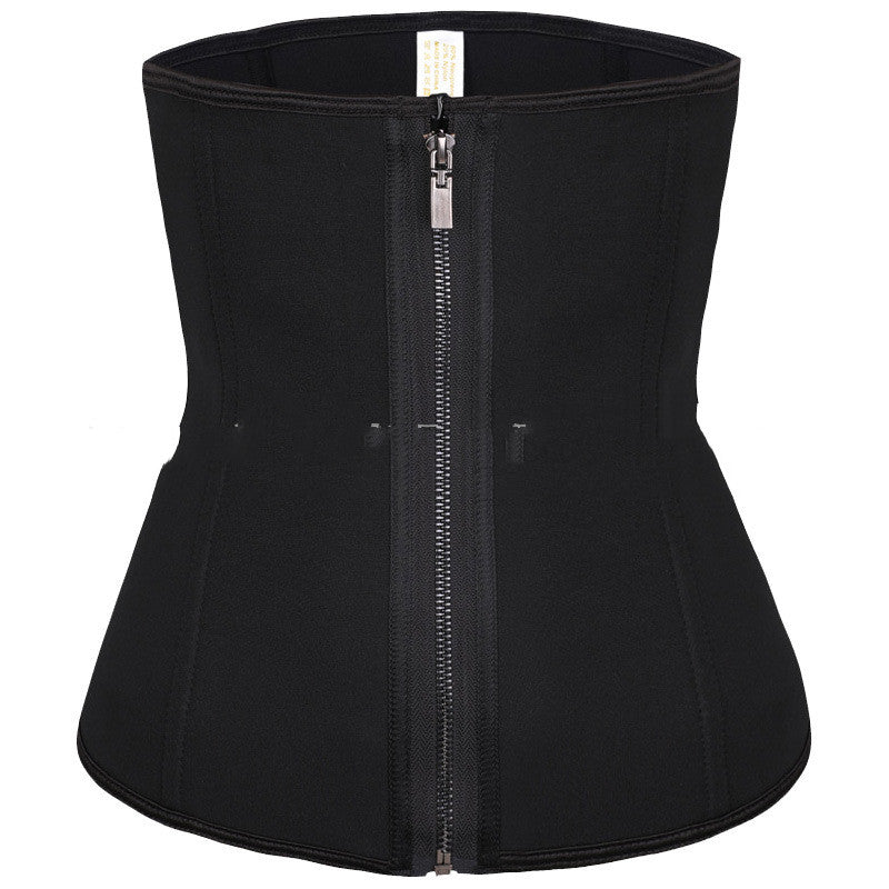 Rubber Zipper Inner-Breasted Waist Corset Sports Fitness Waistband